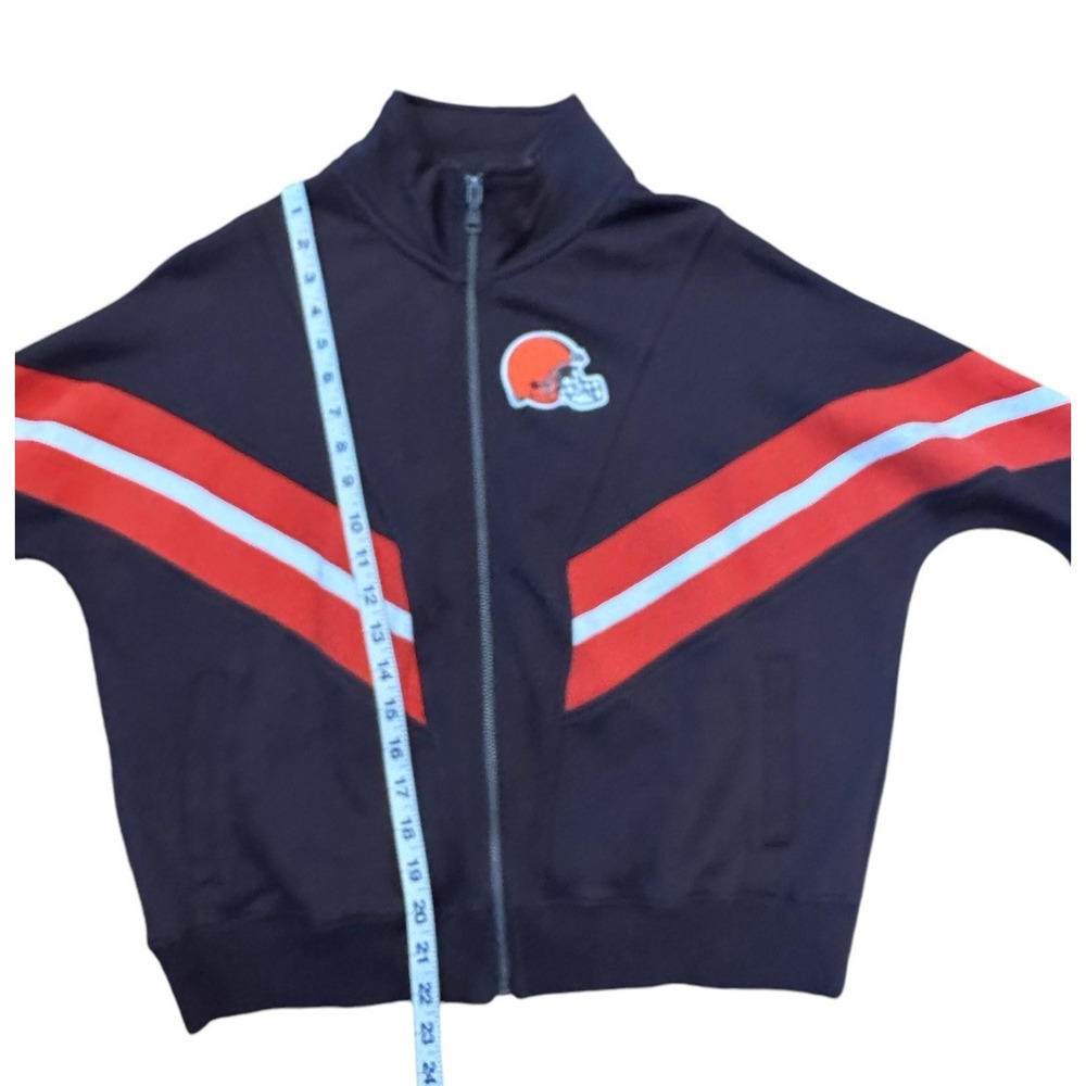 WEAR by Erin Andrews Cleveland Browns Zip Sweatshirt Football Brown Sz‎ Small - Picture 8 of 9